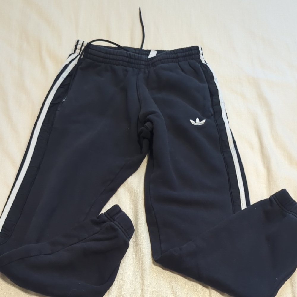 Adidas Kids Men's Joggers with White Stripes